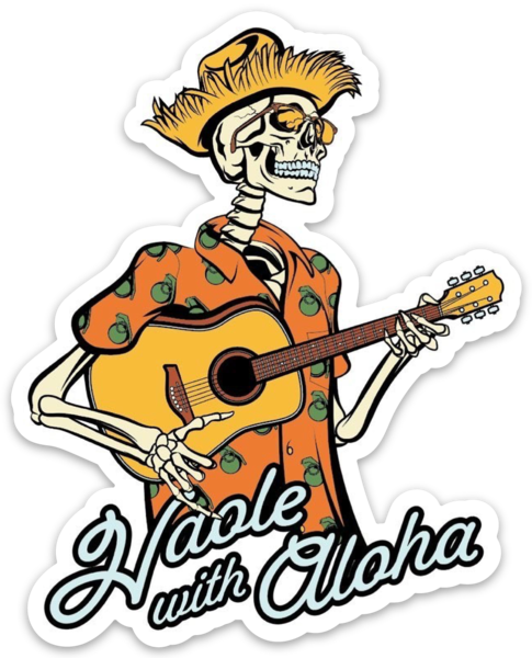 Haole With Aloha Sticker